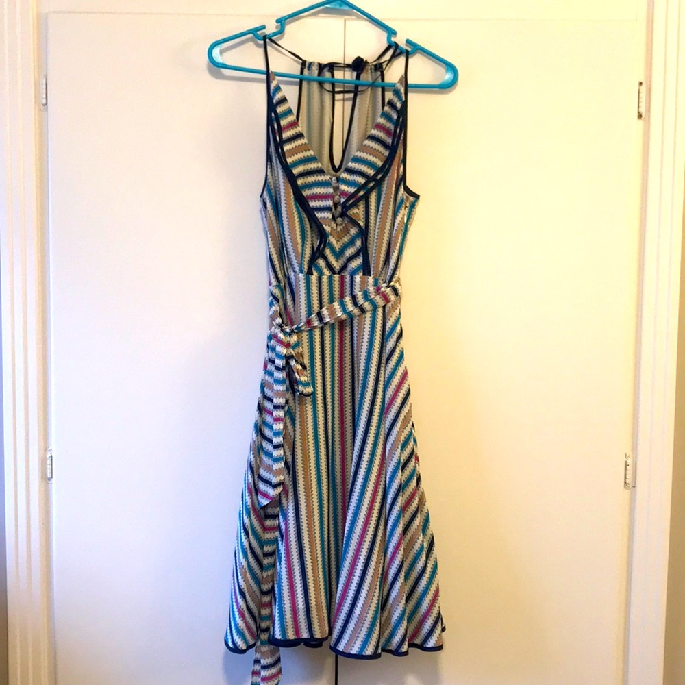 Girls From Savoy (Anthro) Tie Waist Silk Dress